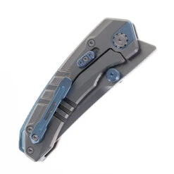 Maxace Blacklight-02 Folding Knife Beadblast & Blue Titanium Handle M390 Blade OM03-1-A -Blades MAXACE BLACKLIGHT 02 OM03 1 A 04 20242.1751393454