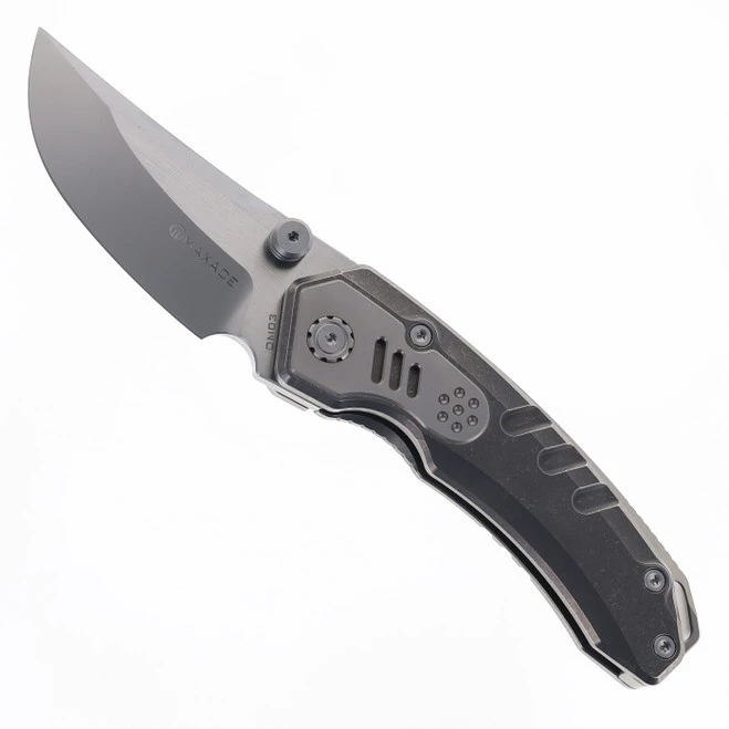Maxace Blacklight-02 Folding Knife Beadblast Titanium Handle M390 Blade OM03-1-B 1 Maxace Blacklight-02 Folding Knife Beadblast Titanium Handle M390 Blade OM03-1-B