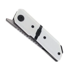 Maxace Capsule Folding Knife White/Black G10 Handle Plain Edge -Blades MAXACE CAPSULE 2 G WHITE BLACK 01 70647.1741030821