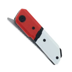 Maxace Capsule Pocket Knife Red & White G10 Handle Front Flipper MMM27-2-A -Blades MAXACE CAPSULE II MM27 2 A 01 45869.1746041671