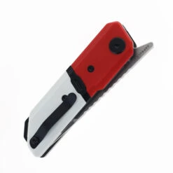 Maxace Capsule Pocket Knife Red & White G10 Handle Front Flipper MMM27-2-A -Blades MAXACE CAPSULE II MM27 2 A 03 56653.1746041671