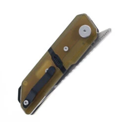 Maxace Capsule 2.0 Folding Knife Amber G10/PEI Handle 10CR15COMOV Plain Edge MM27-2-E -Blades MAXACE CAPSULE II MM27 2 E 03 36740.1746041718