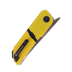 Maxace Capsule Pocket Knife Cerakote Yellow/Black Titanium Handle Magnacut Blade MM29-1-A -Blades MAXACE CAPSULE YELLOW 03 09523.1724349826