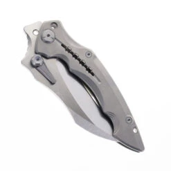 Maxace Hela Folding Scythe Pocket Knife Grey Titanium Handle M390 Satin Blade M20A -Blades MAXACE HELA M20A 01 30367.1706037490