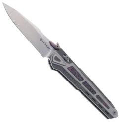 Maxace Heron Folding Knife Titanium & Purple Haze Fatcarbon Handle M390 Blade MM39-1-A