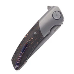 Maxace Mamba Folding Knife Grey Carbon Fiber Handle S90V Plain Edge M16A -Blades MAXACE MAMBA M16A 03 17113.1702663348