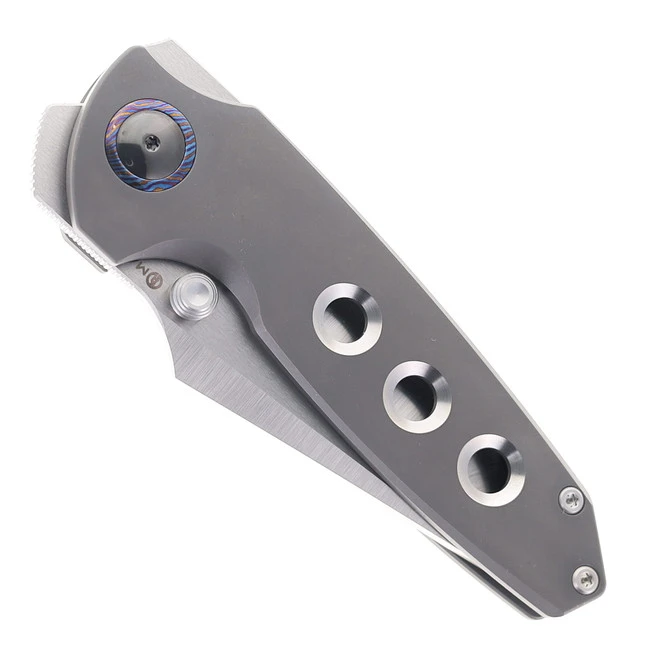 Maxace Knives Manticore OM35 Pocket Knife Titanium W/ Holes Handle Magnacut Steel Blade M18B 3 Maxace Knives Manticore OM35 Pocket Knife Titanium W/ Holes Handle Magnacut Steel Blade M18B - Image 3