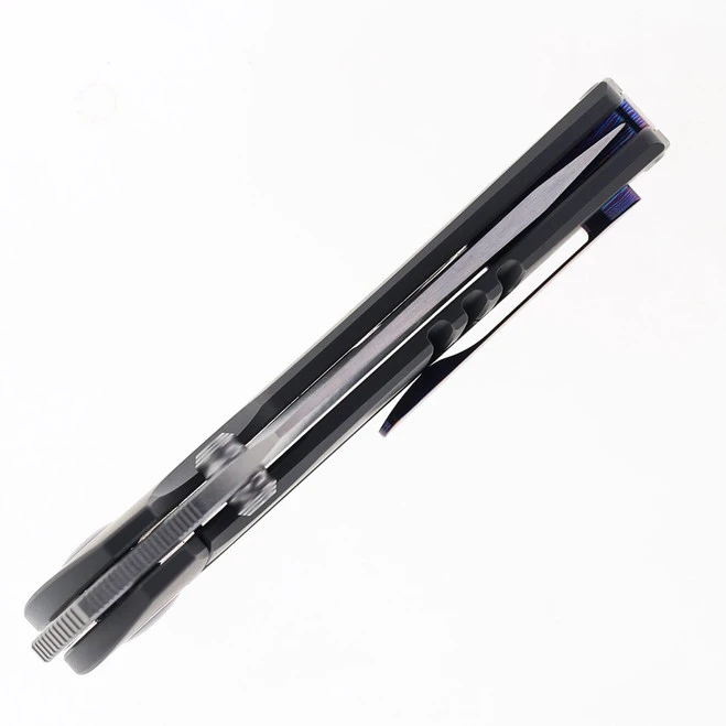 Maxace Knives Manticore OM35 Pocket Knife Titanium W/ Holes Handle Magnacut Steel Blade M18B 6 Maxace Knives Manticore OM35 Pocket Knife Titanium W/ Holes Handle Magnacut Steel Blade M18B - Image 6