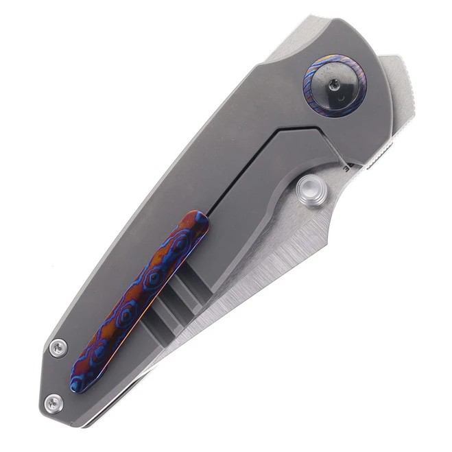 Maxace Knives Manticore OM35 Pocket Knife Titanium W/ Holes Handle Magnacut Steel Blade M18B 4 Maxace Knives Manticore OM35 Pocket Knife Titanium W/ Holes Handle Magnacut Steel Blade M18B - Image 4