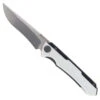 Maxace Kestrel Folding Knife White/Black Aluminum/G10 Handle Magnacut Drop Point Plain Edge Satin Finish MM28-1-A
