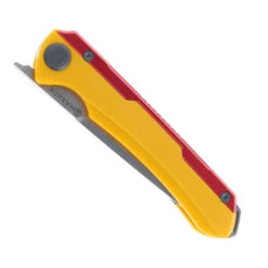 Maxace Kestrel Folding Knife Yellow/Red Aluminum/G10 Handle Magnacut Drop Point Plain Edge Satin Finish MM28-1-D -Blades MAXACE MM28 1 D KESTREL 01 05776.1723064512