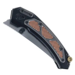 Maxace Blacklight 01 Folding Knife Black Titanium/Brass/Copper Handle M390 Plain Edge OM02-1-B -Blades MAXACE MXACE BLACKLIGHT 01 0M02 1 B 01 79042.1747751736