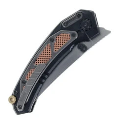 Maxace Blacklight 01 Folding Knife Black Titanium/Brass/Copper Handle M390 Plain Edge OM02-1-B -Blades MAXACE MXACE BLACKLIGHT 01 0M02 1 B 03 85500.1747751735