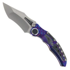 Maxace Titanis 2 Folding Knife Timascus Handle Magnacut Plain Edge