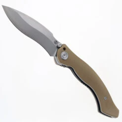 Maxace Vortex-S Folding Knife Brown Micarta Handle SLD-magic Plain Edge M26C