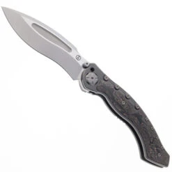Maxace Vortex 2.0 Folding Knife Copper Foil Carbon Fiber Inlay Handle CPM-3V Plain Edge M03G