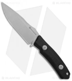 Maxace Baal Fixed Blade Knife Black G-10 W/ Kydex Sheath (4.1" Stonewash)