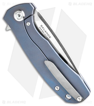 Maxace Balance 2021 Frame Lock Knife Blue Titanium (3.7" Satin M390) MBL-102 3 Maxace Balance 2021 Frame Lock Knife Blue Titanium (3.7" Satin M390) MBL-102 - Image 3