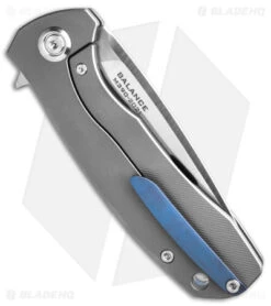 Maxace Balance 2021 Frame Lock Knife Titanium (3.7" Satin M390) MBL-101 -Blades Maxace Balance Gray BHQ 138616 td side