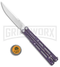 Maxace Banshee V2 Premium Balisong Butterfly Knife Purple G-10 - Satin Plain 11 Maxace Banshee V2 Premium Balisong Butterfly Knife Purple G-10 - Satin Plain -Blades Maxace Banshee V2 Balisong Butterfly Knife Purple G 10 Satin BHQ 140243 jr bottlecap large