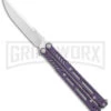 Maxace Banshee V2 Premium Balisong Butterfly Knife Purple G-10 - Satin Plain