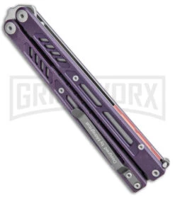 Maxace Banshee V2 Premium Balisong Butterfly Knife Purple G-10 - Satin Plain 8 Maxace Banshee V2 Premium Balisong Butterfly Knife Purple G-10 - Satin Plain -Blades Maxace Banshee V2 Balisong Butterfly Knife Purple G 10 Satin BHQ 140243 jr side large