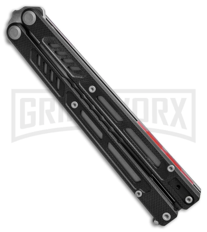 Maxace Banshee V2 Premium Balisong Butterfly Knife Black G-10 - Satin Plain 2 Maxace Banshee V2 Premium Balisong Butterfly Knife Black G-10 - Satin Plain - Image 2