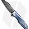 Maxace Knives Cicada Frame Lock Knife Blue Ti (3.75" Black SW)