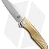Maxace Knives Cicada Frame Lock Knife Gold Ti (3.75" Satin)