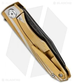 Maxace Knives Cicada Frame Lock Knife Gold Ti (3.75" Black SW) 5 Maxace Knives Cicada Frame Lock Knife Gold Ti (3.75" Black SW) -Blades Maxace Cicada Titanium Gold Smokewash BHQ 49647 jr side