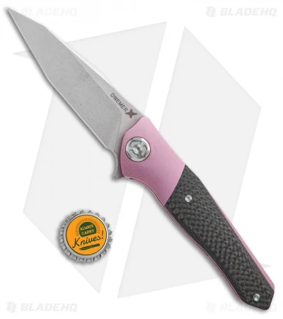 Maxace Dwemer Assassin Liner Lock Knife Carbon Fiber/ Purple Ti (3.8" Stonewash) 4 Maxace Dwemer Assassin Liner Lock Knife Carbon Fiber/ Purple Ti (3.8" Stonewash) - Image 4