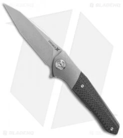 Maxace Dwemer Assassin Liner Lock Knife Carbon Fiber (3.8" Stonewash)