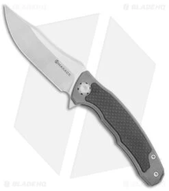 Maxace Halictus 2.0 Frame Lock Flipper Knife Titanium/Carbon Fiber (3.9" Satin)