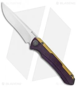 Maxace Kestrel Frame Lock Knife Shred Purple G-10 (3.75" Satin)