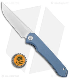 Maxace Kestrel-K Liner Lock Knife Blue/Gray G-10 (3.75" Satin) -Blades Maxace Kestrel K LL Gray G 10 Satin BHQ 141998 jr bottlecap