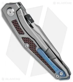 Maxace Knives Glede Frame Lock Knife Blasted Ti/Red LSCF (3.75" Satin) MG01 6 Maxace Knives Glede Frame Lock Knife Blasted Ti/Red LSCF (3.75" Satin) MG01 -Blades Maxace Knives Glede FL Blasted Ti Red LSCF Satin MG01 BHQ 76864 jr side