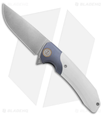 Maxace Knives Goliath 2.0 Liner Lock Knife White G-10/Blue Titanium (4.5" SW) 1 Maxace Knives Goliath 2.0 Liner Lock Knife White G-10/Blue Titanium (4.5" SW)