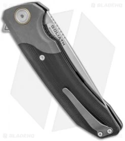 Maxace Knives Goliath 2.0 Liner Lock Knife Black G10/Titanium (4.5" Satin) 6 Maxace Knives Goliath 2.0 Liner Lock Knife Black G10/Titanium (4.5" Satin) -Blades Maxace Knives Goliath 2.0 LL Black G 10 Ti SW BHQ 124315 jr side