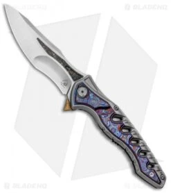 Maxace Knives Hive Frame Lock Knife Zirmascus/Titanium (4.25" Satin W/ CF Inlay)