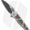 Maxace Knives Lanius Frame Lock Knife Brown G-10 (3.3" Black SW) ML06