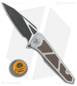 Maxace Knives Lanius Frame Lock Knife Brown G-10 (3.3" Black SW) ML06 -Blades Maxace Knives Lanius Brown G10 black sw BHQ 77223 er bottlecap
