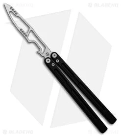 Maxace Phantom Balisong Butterfly Trainer Knife Black Aluminum (4.3" SW)