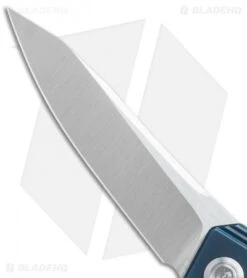Maxace Ptilopsis Hybrid Integral Frame Lock Knife Blue/Gray Ti (Bevel Satin) -Blades Maxace Ptilopsis hybrid integral blue gray ti bevel satin BHQ 74283 er grind