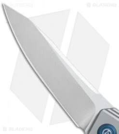 Maxace Ptilopsis Hybrid Integral Frame Lock Knife Gray Ti (Hand Satin) -Blades Maxace Ptilopsis hybrid integral gray ti bevel satin BHQ 74311 er grind