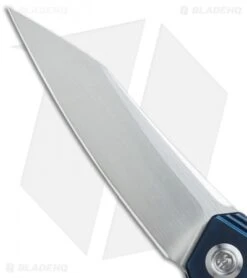 Maxace Ptilopsis Tanto Hybrid Integral Frame Lock Knife Blue Ti (Hand Satin) -Blades Maxace Ptilopsis tanto hybrid integral blue ti straight satin BHQ 74313 er grind