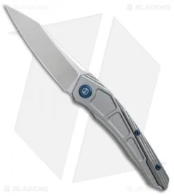 Maxace Ptilopsis Tanto Hybrid Integral Frame Lock Knife Gray Ti (Bevel Satin)