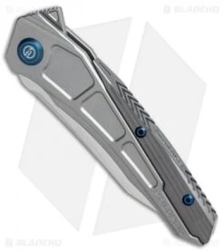 Maxace Ptilopsis Tanto Hybrid Integral Frame Lock Knife Gray Ti (Hand Satin) 7 Maxace Ptilopsis Tanto Hybrid Integral Frame Lock Knife Gray Ti (Hand Satin) -Blades Maxace Ptilopsis tanto hybrid integral gray ti straight satin BHQ 74315 er spine