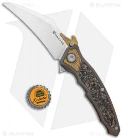 Maxace Red Queen III Frame Lock Flipper Knife Carbon Fiber/Titanium (4" Satin) 7 Maxace Red Queen III Frame Lock Flipper Knife Carbon Fiber/Titanium (4" Satin) -Blades Maxace Red Queen III Gold Bronze CF BHQ 135857 jr bottlecap