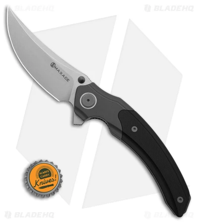 Maxace Rock Liner Lock Knife Black G-10 + Titanium (4" Stonewash M390) MRK01 5 Maxace Rock Liner Lock Knife Black G-10 + Titanium (4" Stonewash M390) MRK01 - Image 5