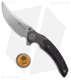 Maxace Rock Liner Lock Knife Marble Carbon Fiber + Titanium (4" Stonewash M390) -Blades Maxace Rock Liner Lock Knife Marble Carbon Fiber Titanium Stonewash BHQ 180484 KC bottlecap